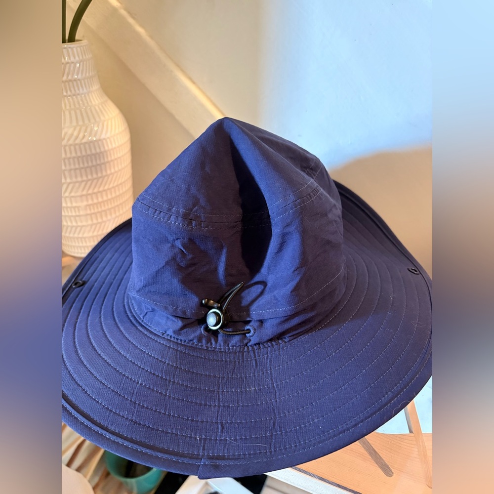Wide Brim Sun Hat - Navy